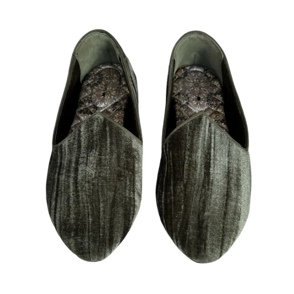NWOB! Birdies Donqun Striped Crushed Velvet Driving Loafers/Flats